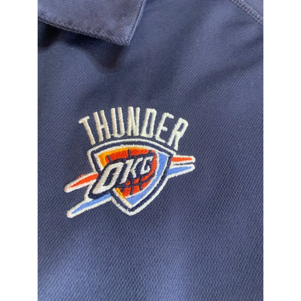 Mens Adidas Oklahoma City Thunder Navy Blue Polo Shirt Size XXL - Picture 5 of 5